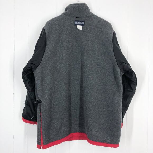 Land’s End VTG Pullover Jacket Fleece Lined 1/4 Zip Collared Unisex Large in Red - Picture 12 of 16